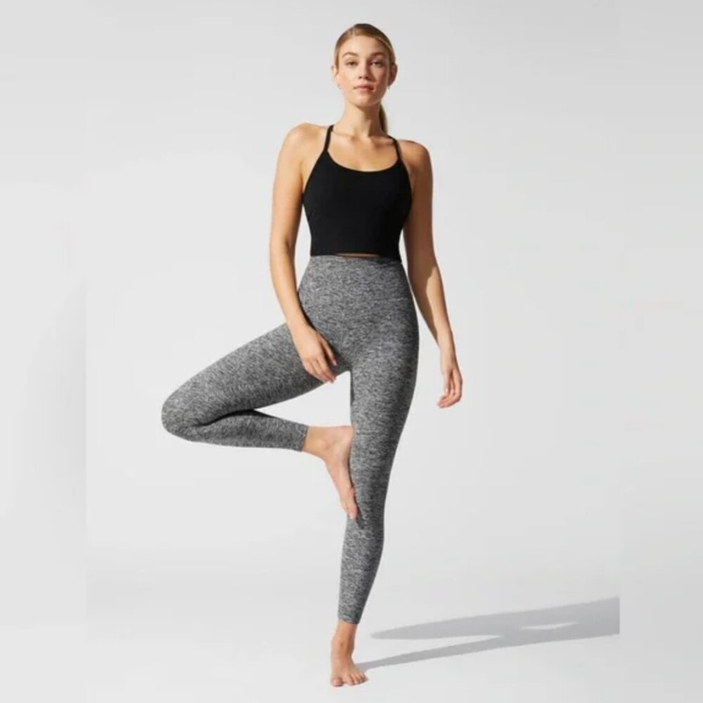 Beyond Yoga Spacedye Caught In The Midi High Waisted Legging Gray XS